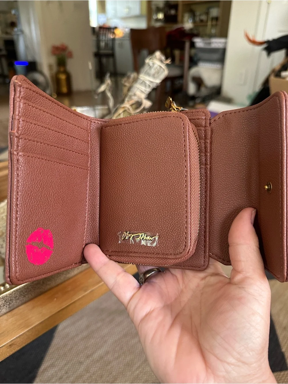 Betsey Johnson Baking spirits bright Brown Gingerbread House wallet New tags